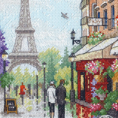 Dimensions Flowers for Sale Counted Cross Stitch Kit, 14 Cnt. Light Blue Aida 5 - Image 4