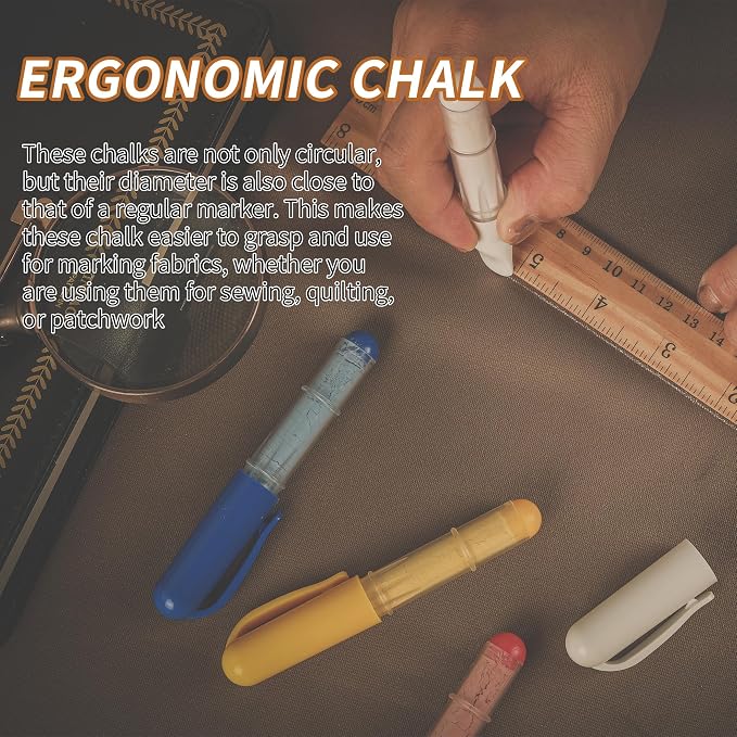 Fabric Chalk Markers -Erase Tailor’s Chalk - Image 4