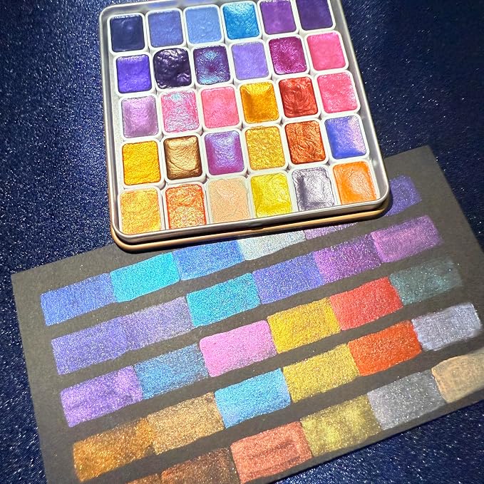 Mini Shifting Watercolor Paint Set, 30 Color Glitter Watercolor Painting Kit - Image 6
