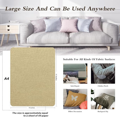 KING MOUNTAIN Self-Adhesive Coarse Linen Repair Patches, 8X11 inch, Can be Used - Image 3