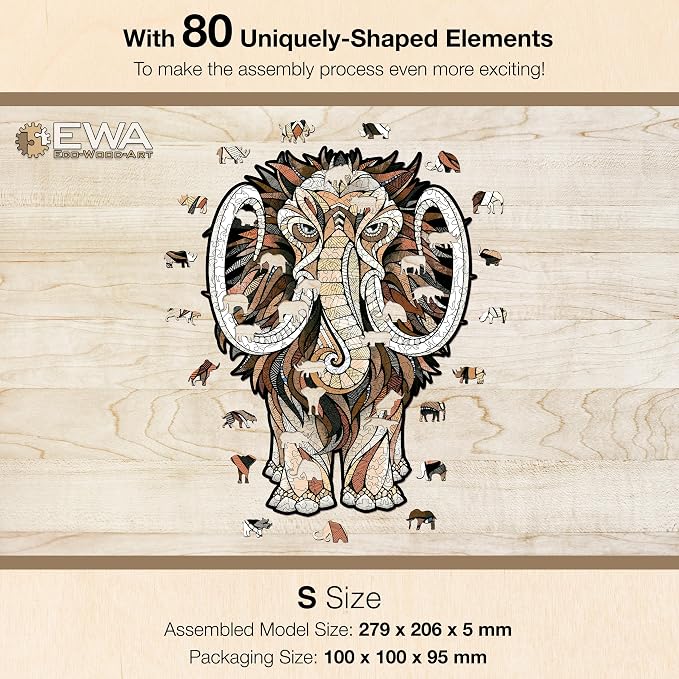 Mastodon S Wooden Puzzle for Adults - Image 4