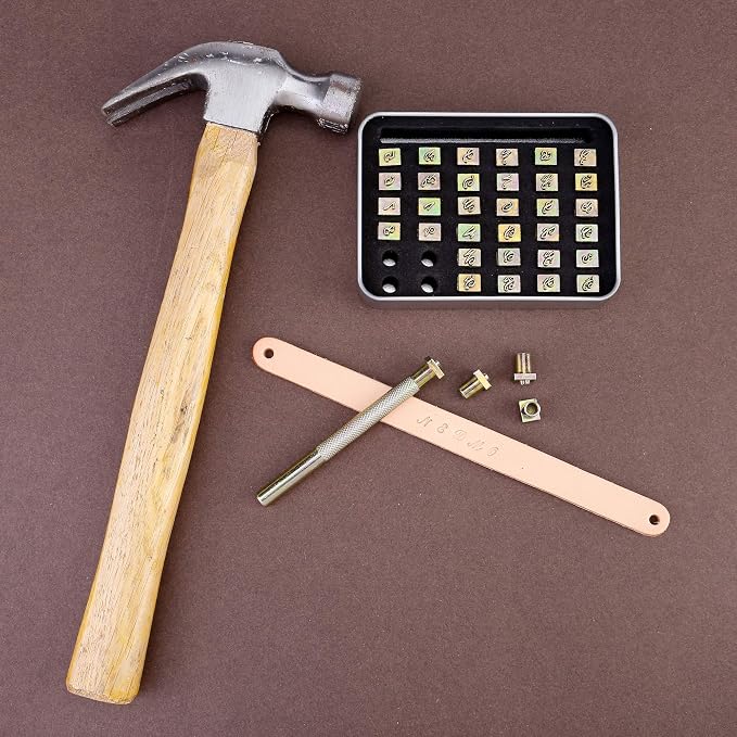 Yoption 37 Pieces Leathercarft Stamping Tool Set, 6mm Alphabet Letters and - Image 6