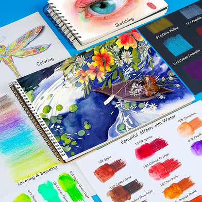 KALOUR Watercolor Pencils, 120 Colors, Blendable Wet or Dry, Water-Soluble - Image 4