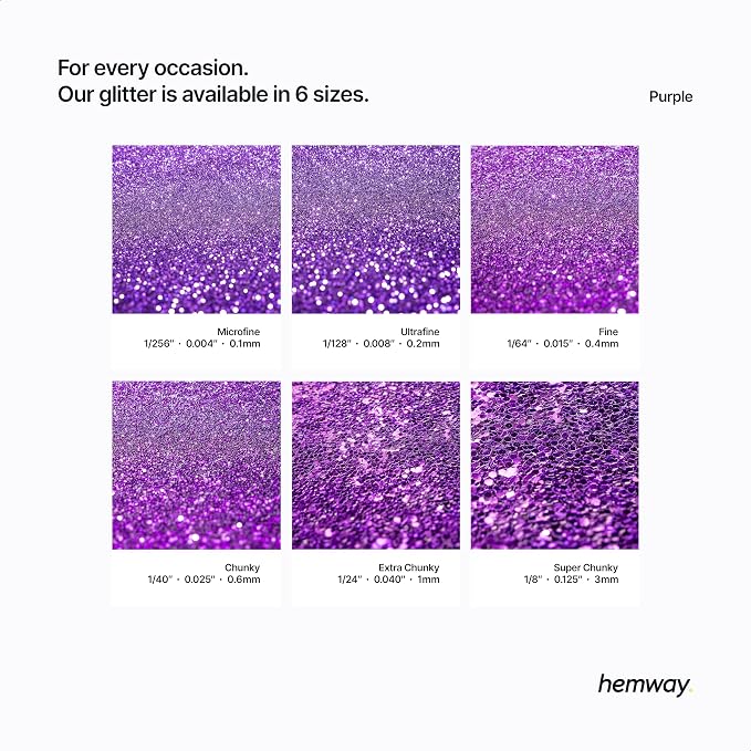 Hemway Glitter for Resin 100g Purple Metallic Crystals for Epoxy Craft Super - Image 3