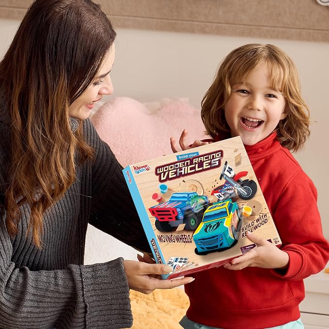 JOYIN Kids Craft Kit Build & Paint Your Own Wooden Race Car Art & Craft Kit DIY - Image 6