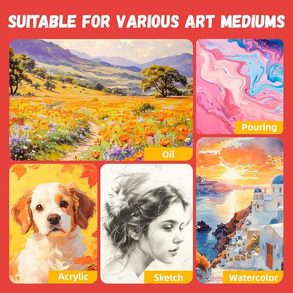 Simetufy 18 x 24 inch 5 Pack Canvas Panels Large Flat Canvas Boards - Image 4