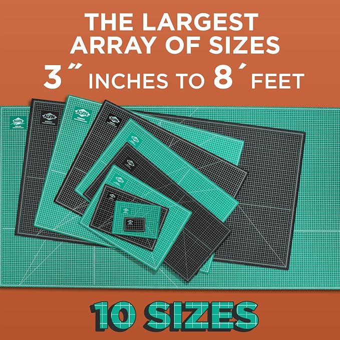 ALVIN GBM Self-Healing Cutting Mat 12 x 18 inch | Double-Sided Green/Black | - Image 8