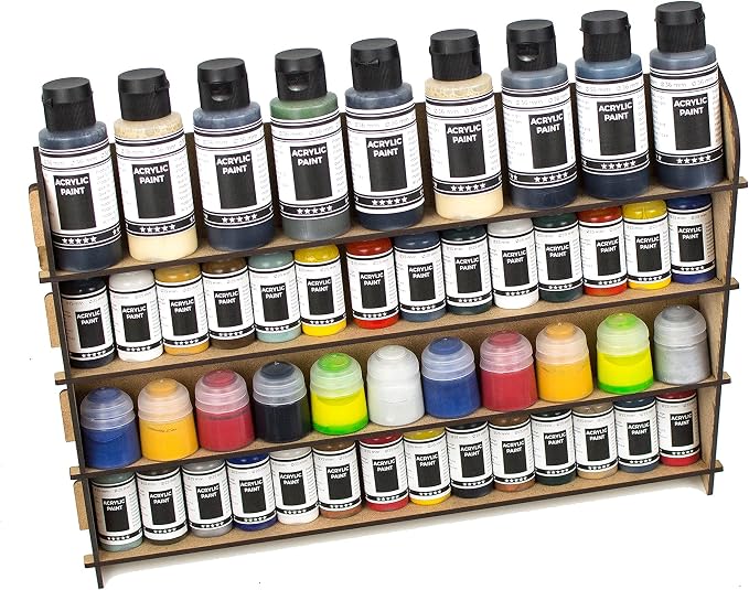 Paint Rack for Model Paints. Hobby Craft Citadel Vallejo Tamiya Army Wall Paint - Image 9