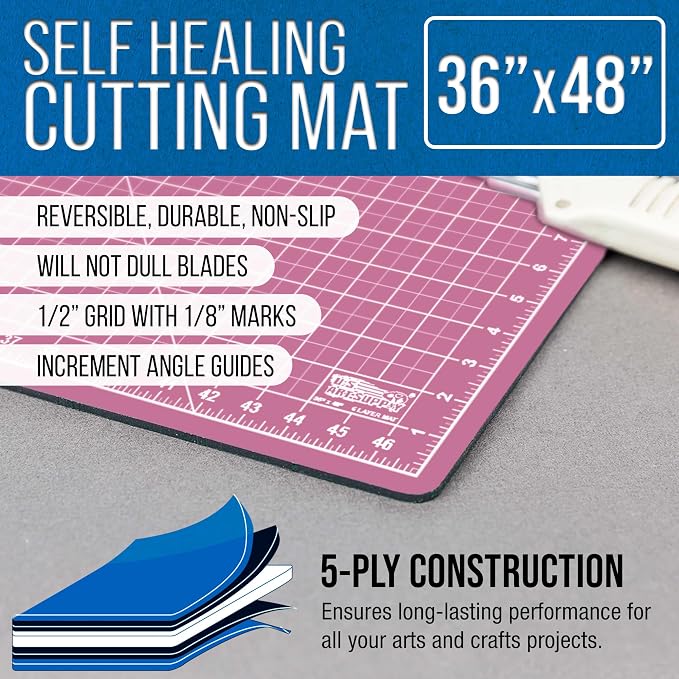 U.S. Art Supply 36" x 48" Self-Healing Cutting Mat 5-Ply - Image 2