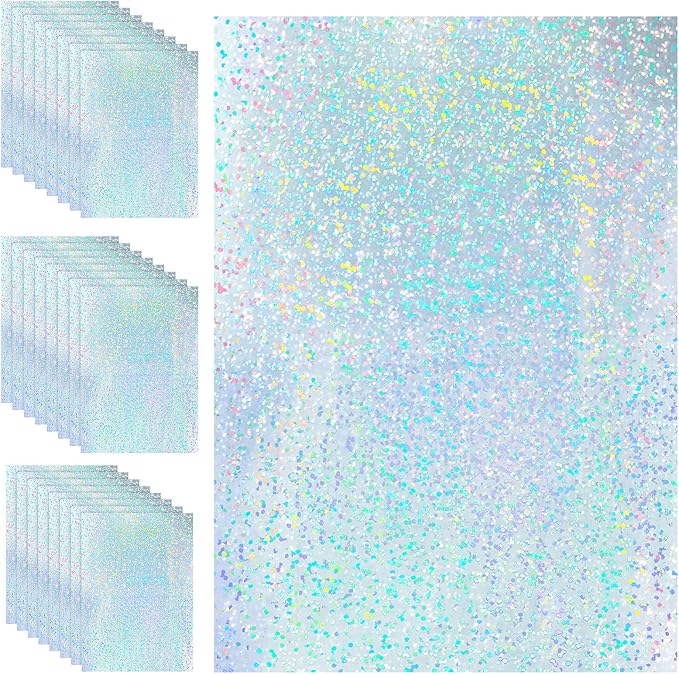 Outus 24 Sheets Holographic Sticker Paper Holographic Laminate Sheets by Outus