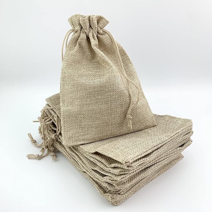 Palmhomee Pack of 25 Burlap Gift Bags by Palmhomee