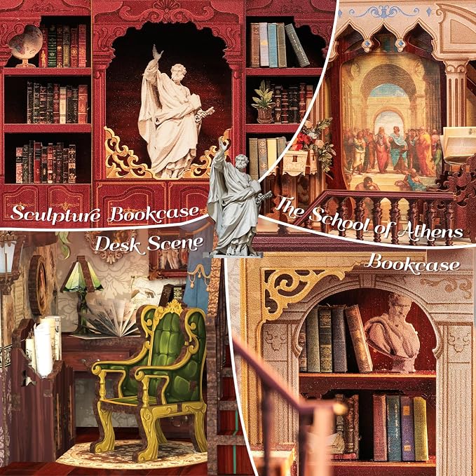 Fsolis Book Nook Kits, DIY Miniature House Kit 3D Puzzles - Image 6
