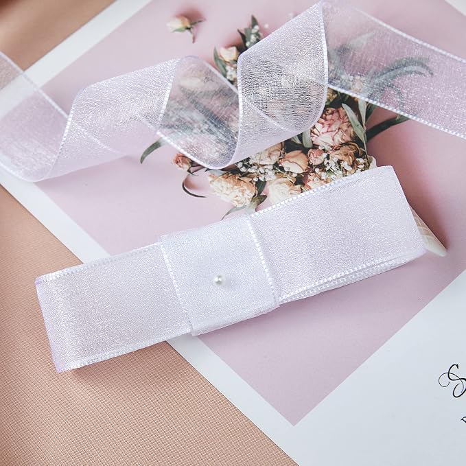 1 Inch Wide Sheer Chiffon Ribbon - Image 4