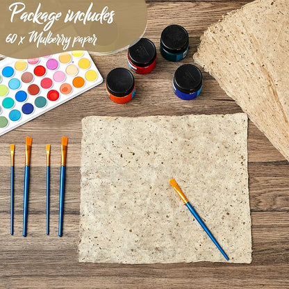 Henoyso 60 Pcs 16 x 12 Inches Mulberry Rice Paper, Handmade Decoupage Paper - Image 3