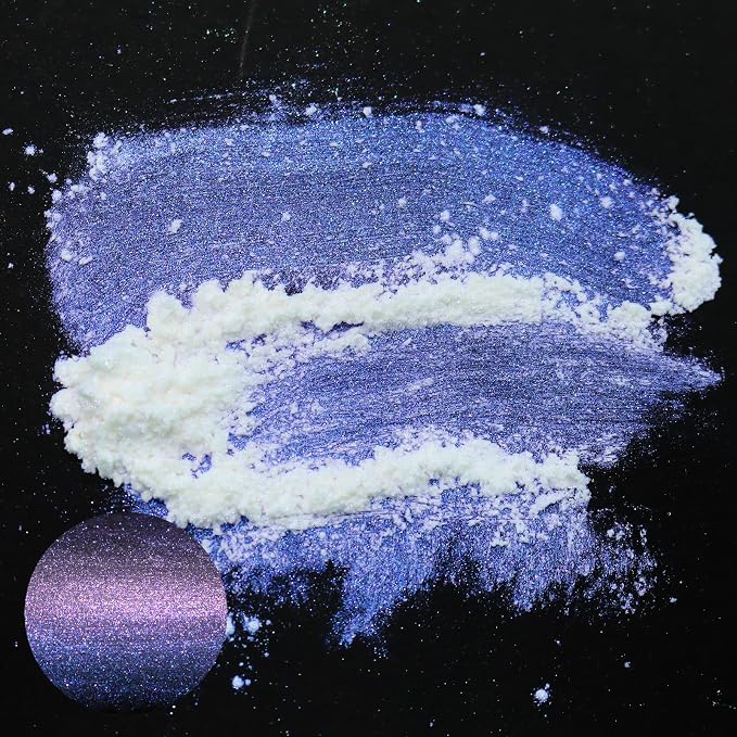 Matio Chameleon Mica Powder, 1.06oz/ 30g Northern Lights White Chrome Powder - Image 2
