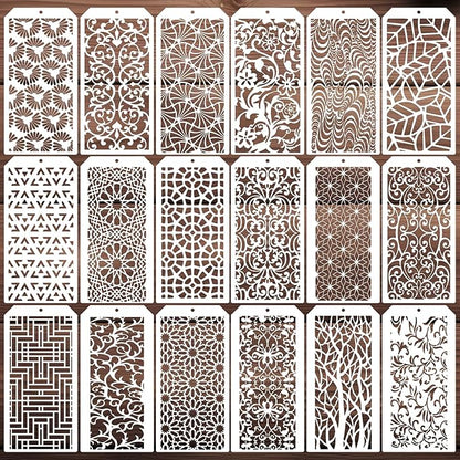 Stencils for Crafts Reusable Texture Stencils for Painting 8x4inch Background by zosylley