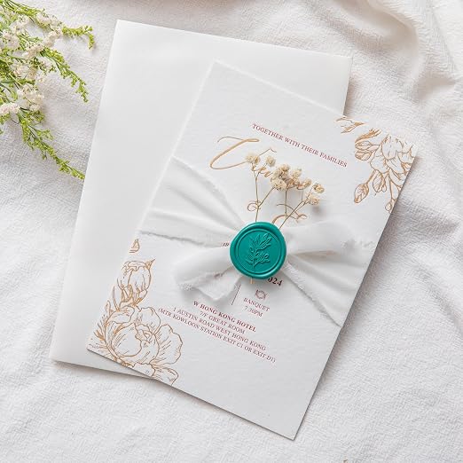 PONATIA Teal Green Wax Seal Stickers - Image 2