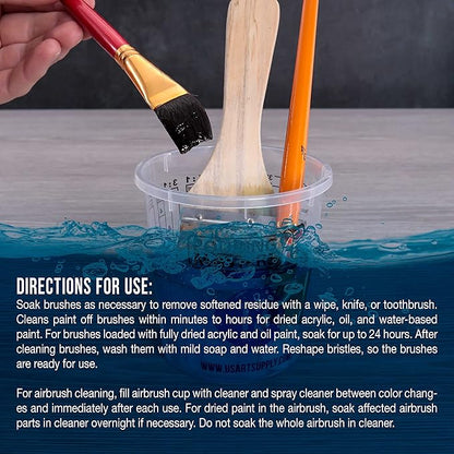 U.S. Art Supply Brush Cleaner and Restorer, 4 Ounce Bottle - Image 5