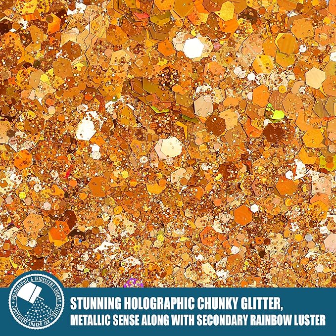 Estanoite Holographic Chunky Glitter, 160G/5.64OZ Craft Glitter - Image 2