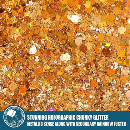 Estanoite Holographic Chunky Glitter, 160G/5.64OZ Craft Glitter - Image 2