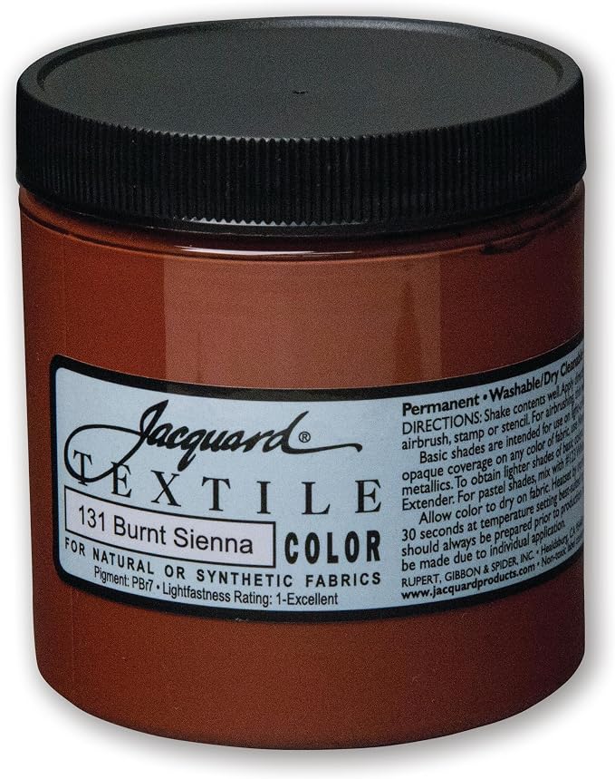 Jacquard Textile Color Paint BRNT SIENN, Burnt Sienna by Jacquard
