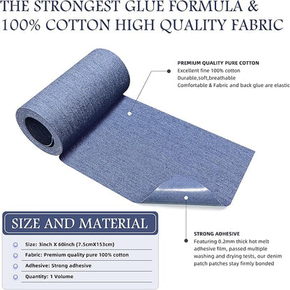 KING MOUNTAIN Iron-on Repair Patch, Jeans and Clothing Repair and Decoration Kit - Image 2