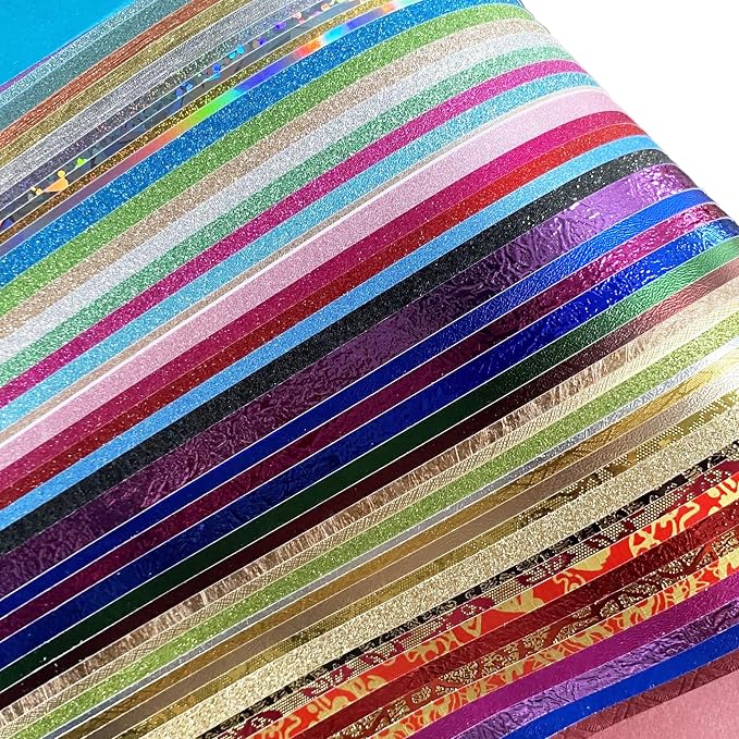 A4 Glitter Embossed Metallic Foil Paper Pack by GOMTYEA