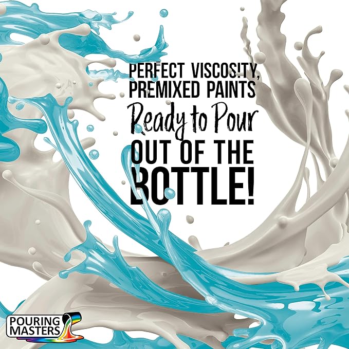 POURING MASTERS Sky Blue Acrylic Ready to Pour Pouring Paint - Image 2