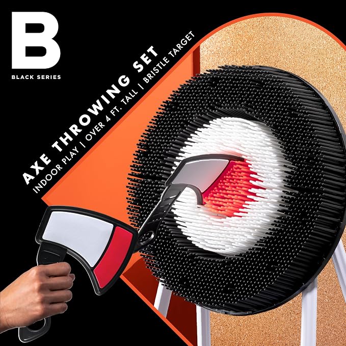 Black Series Axe Throwing Set – Indoor & Outdoor Party Game| Safe Plastic - Image 2