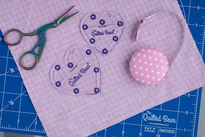 The Quilted Bear Heart Quilting Templates – 8 Clear Non-Slip Acrylic Quilt - Image 7
