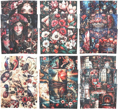 Vintage Scrapbook Paper Set, Scrapbooking, DIY Projects, and Vintage Art by Auriicleaf