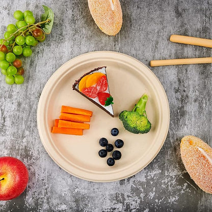 Vplus 500 Pack Compostable Disposable Paper Plates 10.25 inch Super Strong - Image 6