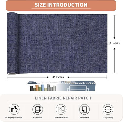 KING MOUNTAIN Fine Linen Repair Patches, Self-Adhesive, Rectangular, 1 Pack - Image 2