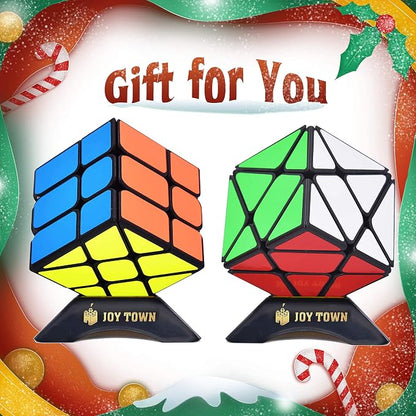 JoyTown Speed Cube Set of 2 Bundle Pack Windmill Cube Magic Puzzle, YJ Axis V2 - Image 3
