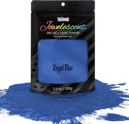 U.S. Art Supply Jewelescent Mica Pearl Pigment Powder, Royal Blue 3.5 oz Pouch by USArtSupply