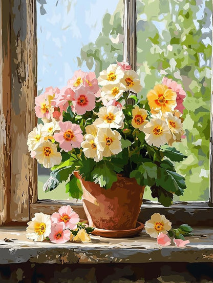 Moohue Art Crafts 14ct Counted Cross Stitch Patterns Kits Flowers Printed by Moohue