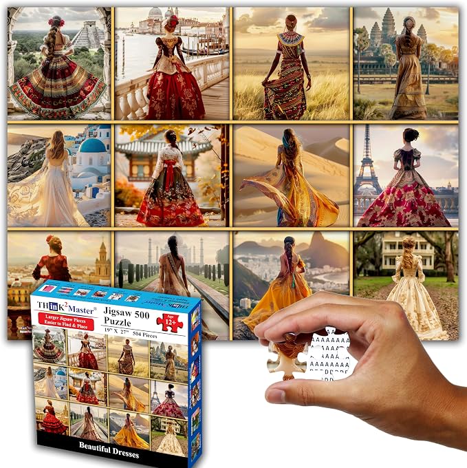 Think2Master Beautiful Dresses from Around The World 500 Pieces Large Format by Think2Master