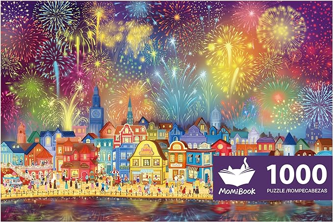 MOMIBOOK Puzzles for Adults 1000 Pieces Jigsaw Puzzles of Fireworks are Gorgeous by MOMIBOOK