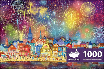 MOMIBOOK Puzzles for Adults 1000 Pieces Jigsaw Puzzles of Fireworks are Gorgeous by MOMIBOOK