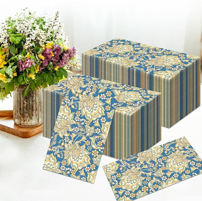 100Pcs William Morris Paper Napkins Disposable Paper Floral Vintage Napkins - Image 6