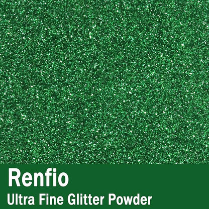 Renfio Ultra Fine Glitter Powder Metallic Resin Glitter 2.11 Oz PET Flakes - Image 2