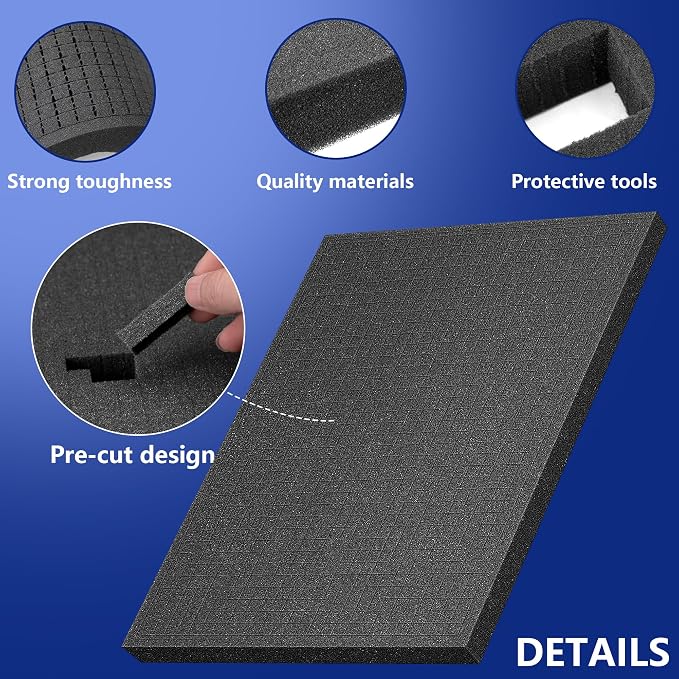 DECOHS 6 Pcs Pick Apart Foam Inserts- 2 Size Pick and Pluck Foam Sheets- Pluck - Image 3