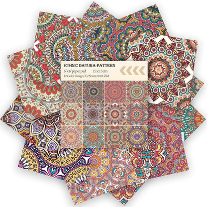 24 Sheets 12 Designs Scrapbook Paper Pad, Scrapbooking DIY Decorative - Image 2