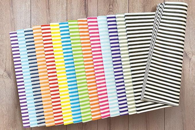 Flexicore Packaging Light Blue Pin Stripe Print Gift Wrap Tissue Paper Size: 15 - Image 2
