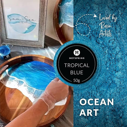 MEYSPRING Tropical Blue Epoxy Resin Color Pigment - Image 2