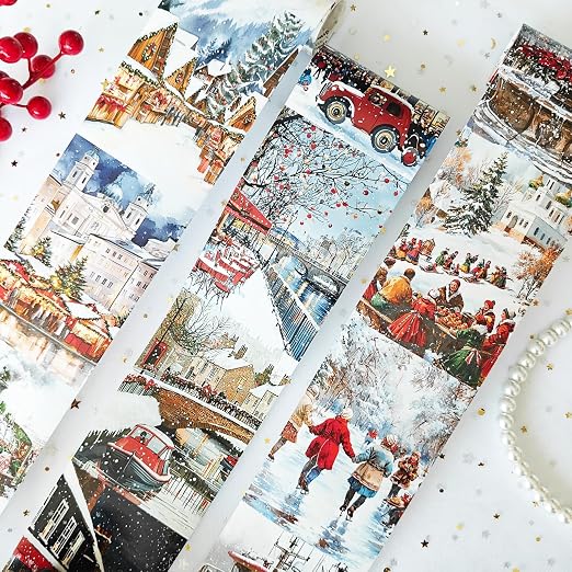 Washi Tape Set, 3 Rolls City Landscape Stickers by MisKepaa