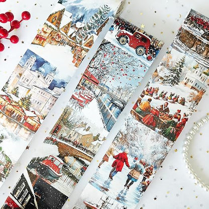Washi Tape Set, 3 Rolls City Landscape Stickers by MisKepaa