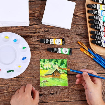 ESRICH 3x3IN Small Canvases for Painting, 32 Pack Mini Canvas Boards Cotton - Image 6