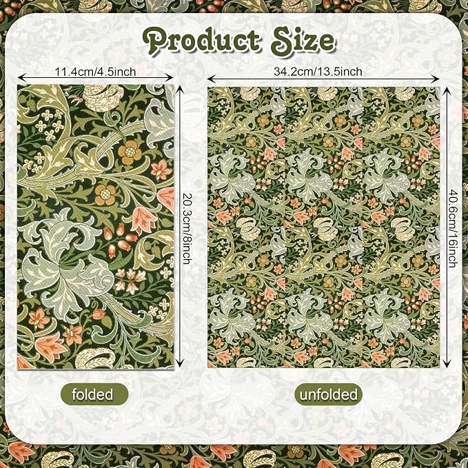 80PCS Vintage Floral Paper Napkins - Image 2
