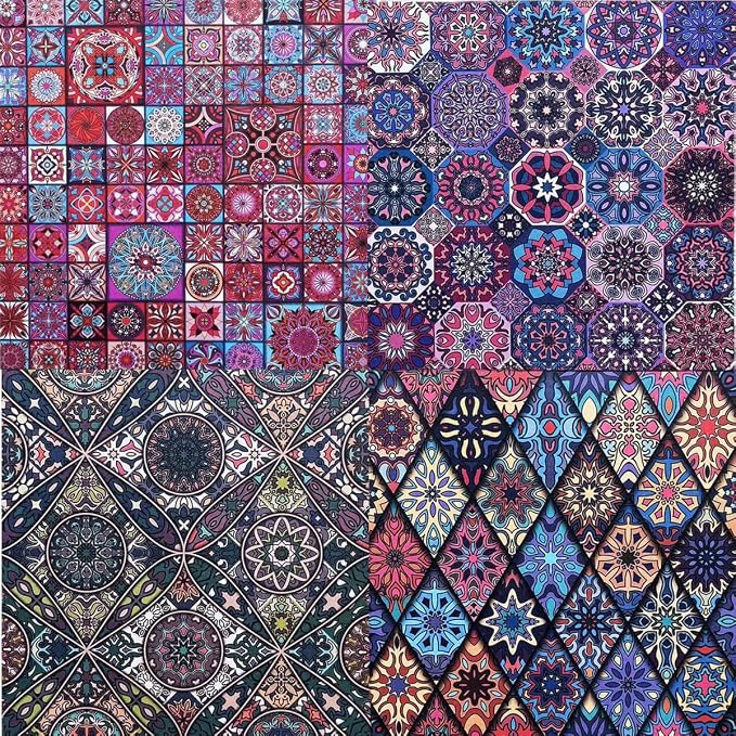 Groovy Boho Tribal Scrapbook Pad – 24 Bohemian Sheets - Image 5